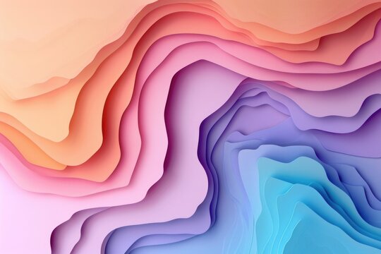 A vibrant and textured background featuring layered sheets of paper