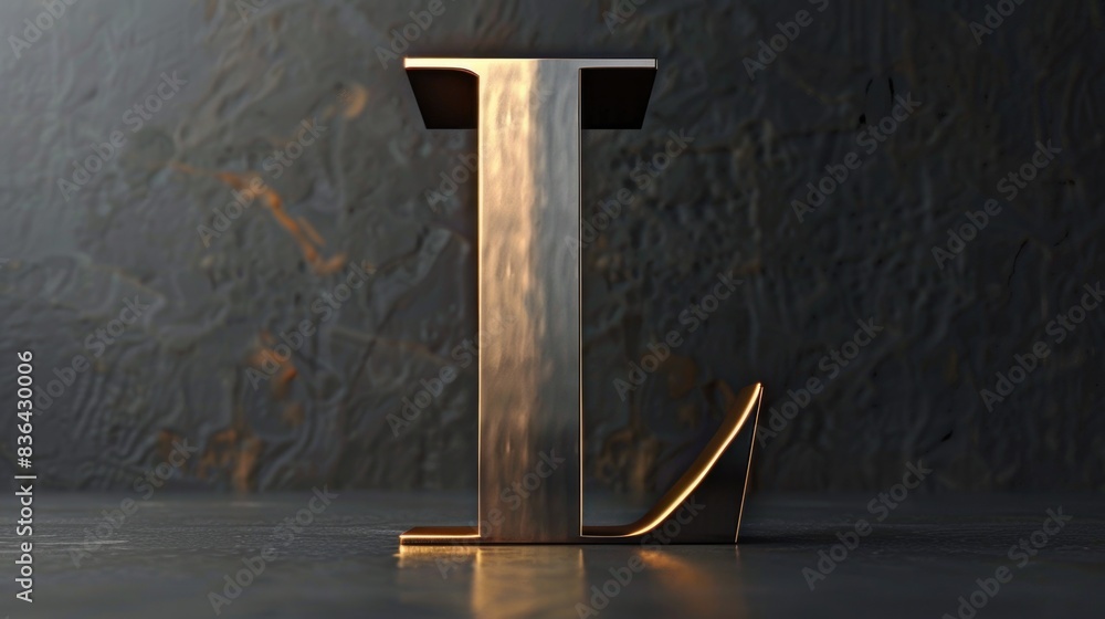 Poster close-up of a metal object sitting on a table, with a flat background