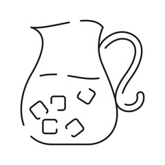 Summer travel or vacation line icon. Summer elements, signs and beach