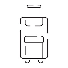 Summer travel or vacation line icon. Summer elements, signs and beach