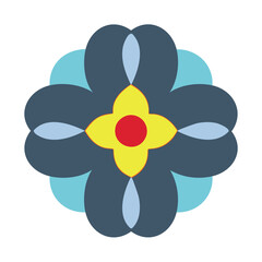 Vectro flower on white background