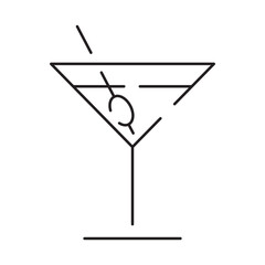 Summer travel or vacation line icon. Summer elements, signs and beach