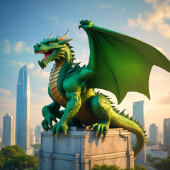 Obraz premium chinese dragon statue