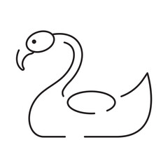 Summer travel or vacation line icon. Summer elements, signs and beach