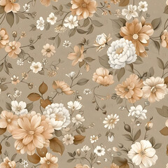 floral garden bloom flower pattern seamless wallpaper design illustration ornament decor