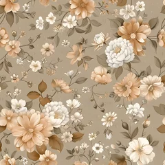 Gardinen Blumen Muster  floral garden bloom flower pattern seamless wallpaper design illustration ornament decor  © Emmyn2222