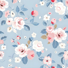 floral garden bloom flower pattern seamless wallpaper design illustration ornament decor