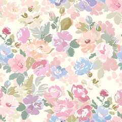floral garden bloom flower pattern seamless wallpaper design illustration ornament decor