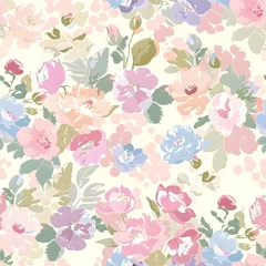 Gardinen Blumen Muster  floral garden bloom flower pattern seamless wallpaper design illustration ornament decor  © Emmyn2222