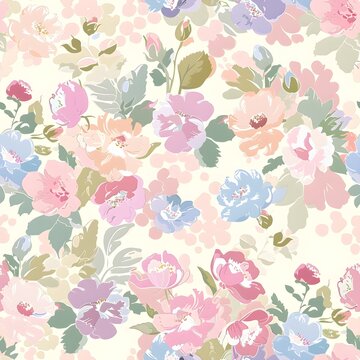 floral garden bloom flower pattern seamless wallpaper design illustration ornament decor