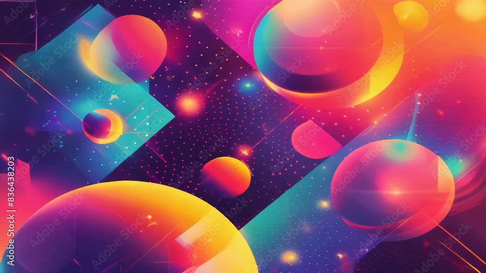 Poster A vibrant image featuring various shapes and colors, perfect for adding visual interest to your design.