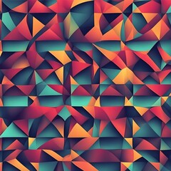Fototapeta premium Vibrant Geometric Abstractions: A Visual Odyssey