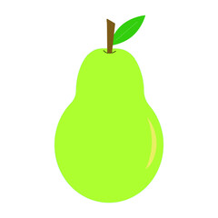 Green pear vector illustration