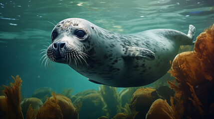 sea lion in the water
