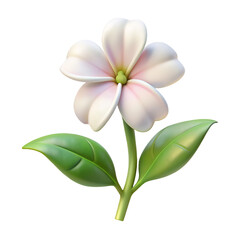 Obraz premium Nicotiana Botanical View On A Clean White Background Soft Watercolour Transparent Background