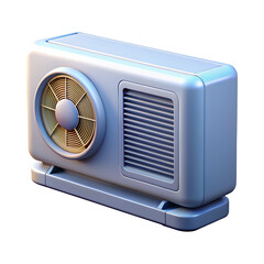 Obraz premium Air condition outdoor unit Hyperrealistic Highly Detailed Isolated On Transparent Background Png File