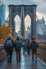 Photorealistic Capture: People Walking Brooklyn Bridge