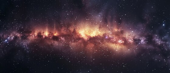 Clearly milky way galaxy. Long exposure photograph. A Breathtaking View of the Milky Way Galaxy.