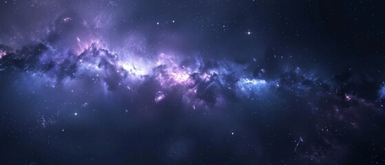 Clearly milky way galaxy. Long exposure photograph. A Breathtaking View of the Milky Way Galaxy.