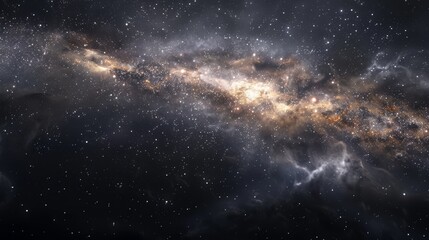 Clearly milky way galaxy. Long exposure photograph. A Breathtaking View of the Milky Way Galaxy.