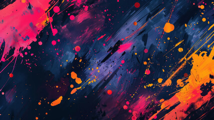 Vibrant Abstract Paint Splatter Art: Colorful Acrylic Painting, Modern Artistic Background, Bold and Dynamic Brush Strokes, Expressive Art for Home Decor
