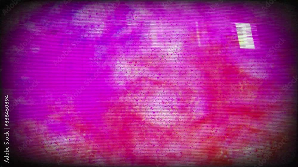 Poster television or computer screen with textured images in motion and distortion effects
