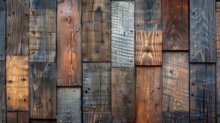 Background of weathered wooden panels Close up image