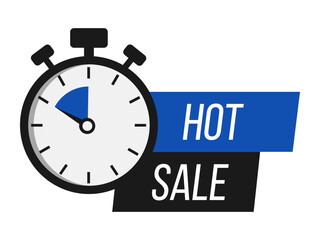 Limited offer. Sale countdown badge. Limited time only discount promotion. Vector illustration