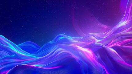 Retro style 80s synthwave futuristic Sci-fi street shape with neon lines background. Abstract blue background with flowing lines for futuristic concept.