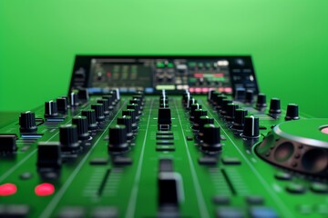 Dynamic DJ Mixer Animation on Green Screen with Realistic Controls