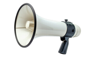 A large white microphone with a black handle