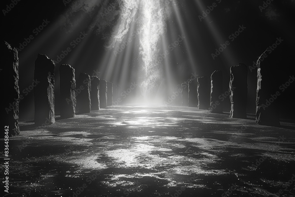Poster a constellation of convictions guiding individuals through life's journey, illuminating the path wit