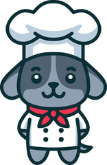 Animal chef character ilustration