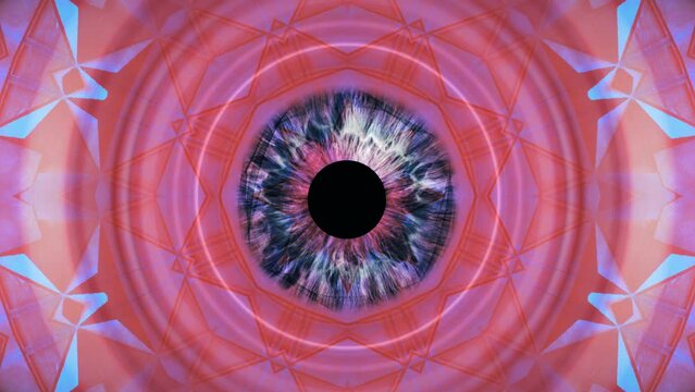 3D Geometric abstract tunnel seamless loop