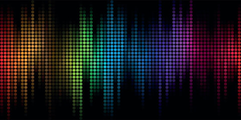 Light colorful vector modern geometrical circle abstract background. Dotted texture template. Geometric pattern in halftone style with gradient.