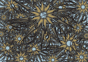 Decorative dark star backdrop for covers or prints. Marine motifs for business concepts, textiles, scrapbooking, interior solutions, tiles, fabrics, cards or fashion trends, wallpapers, etc. Vector