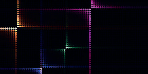 Light colorful, Green vector red banner with set of circles, dots. Donuts Background. Creative Design Template. Technological halftone illustration.