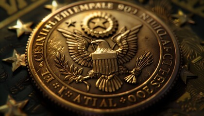 Close-up Koin Liberty Heraldic Eagle 1799