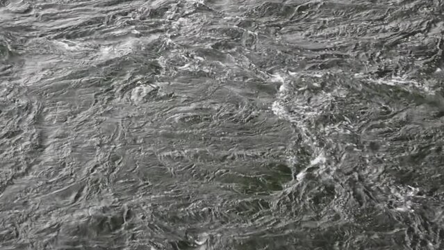 Strongly converging icy water currents representing the massive discharge of meltwater into the oceans causing the overloading of the gulf stream. Climate change tipping points.