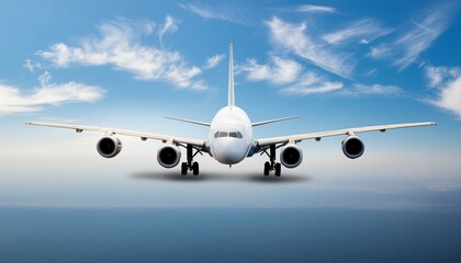 Naklejka premium Transportation background with plane and sky, copy space text area
