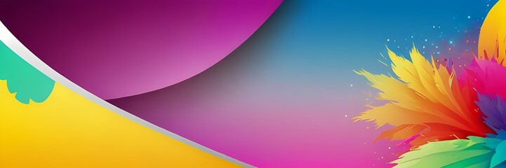 Colorful template banner with gradient color. Design with liquid shape. Web design 