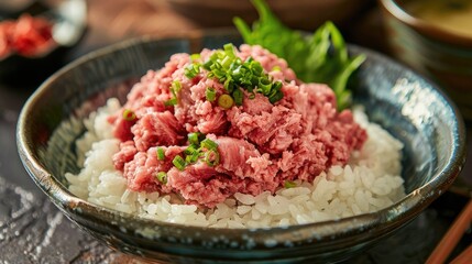 Minced Kuroge Wagyu Beef with Rice