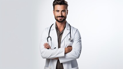 Fototapeta premium friendly doctor with a relaxed demeanor, s