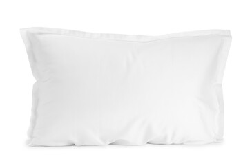 One new soft pillow isolated on white