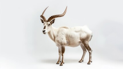 Addax on white background 