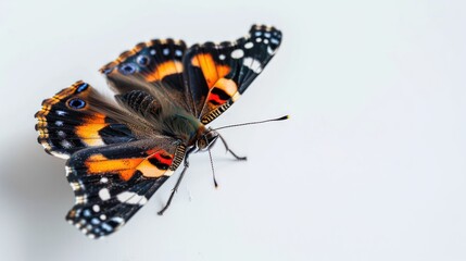 Admiral Butterfly on white background