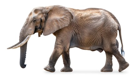 Obraz premium African Bush Elephant on white background