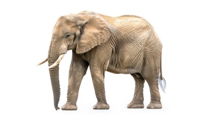 Obraz premium African Bush Elephant on white background