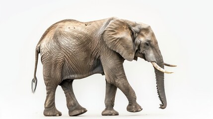 Obraz premium African Bush Elephant on white background