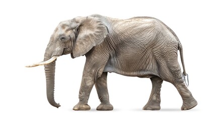 Obraz premium African Forest Elephant on white background 